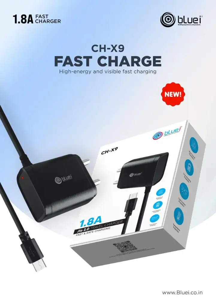 Bluei-CH-X9 (1.8A) Attached Micro Wire