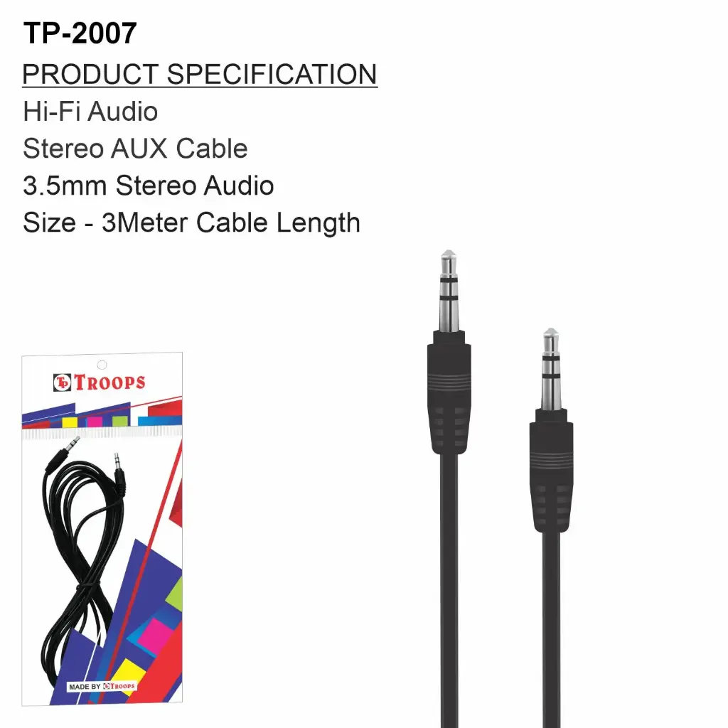 TP-2007  AUX 3MTR BLACK