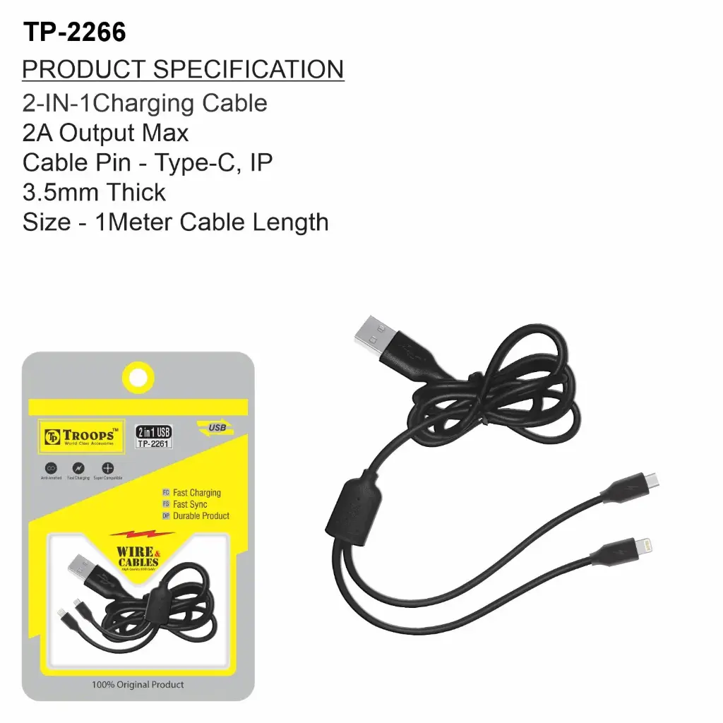 TP-2266 CLOSE  USB+2IN1 iOS+TYPE C CABLE
