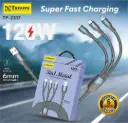 TP-2317  METAL CHARGING CABLE 6MM (3 IN 1) NO GRNTY