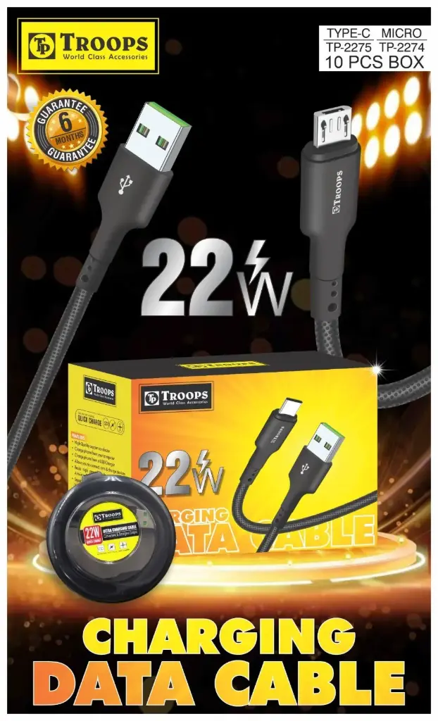 TP-2275 CLOSE  22W USB+S3 ULTRA CHARG CABLE NO GRNTY