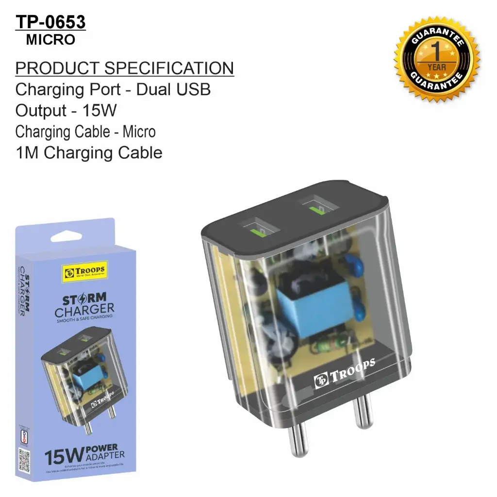 TP-0653 CLOSE  15W SAM STORM POWER ADPTER 1Y GRNTY