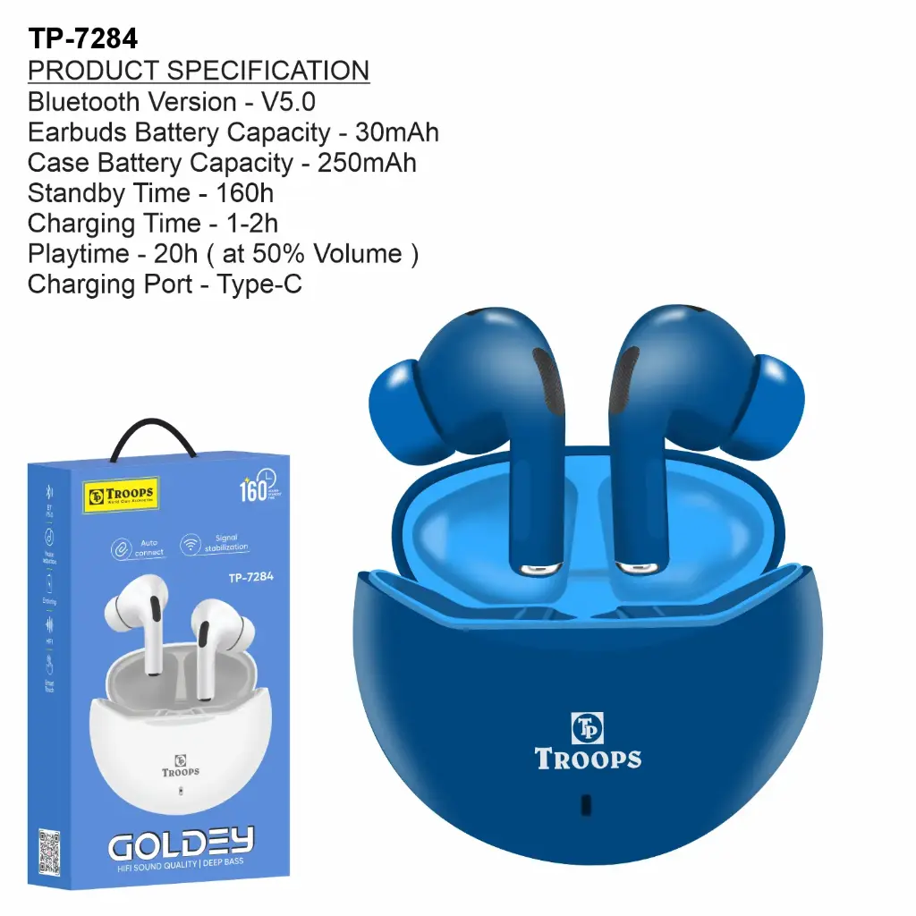 TP-7284  160H STANDBY TIME GOLDEY DEEP BASS TWS