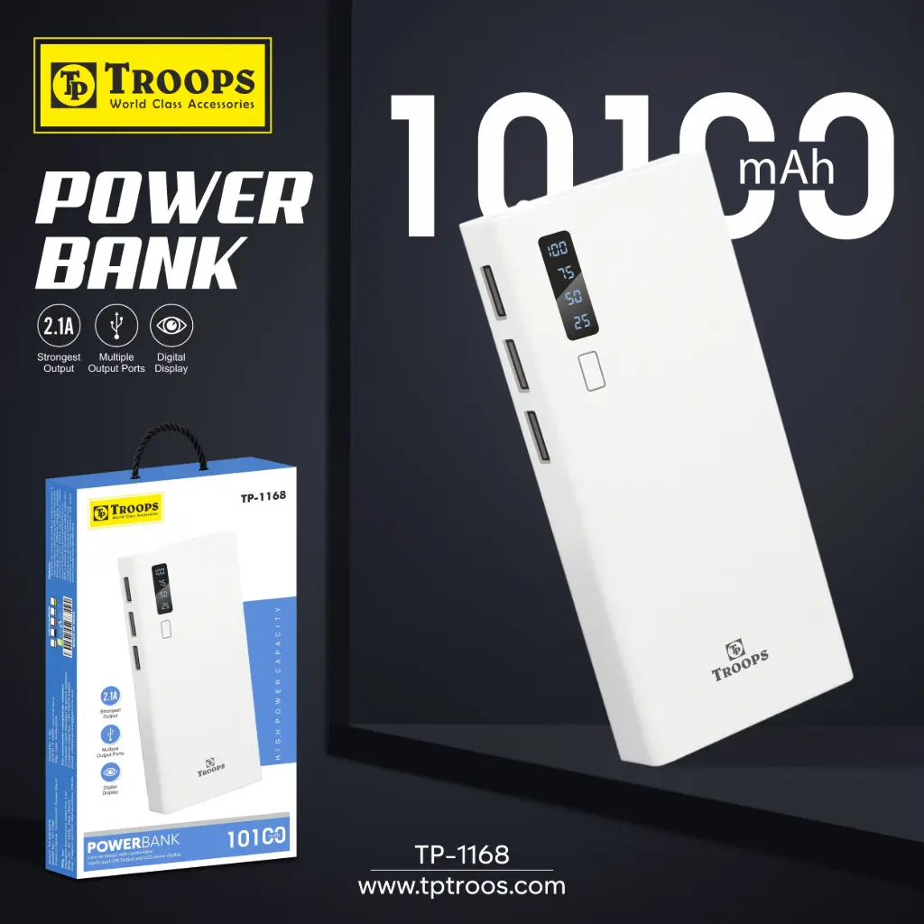 TP-1168  10100MAH LEATHER PO BANK NON GRNTY