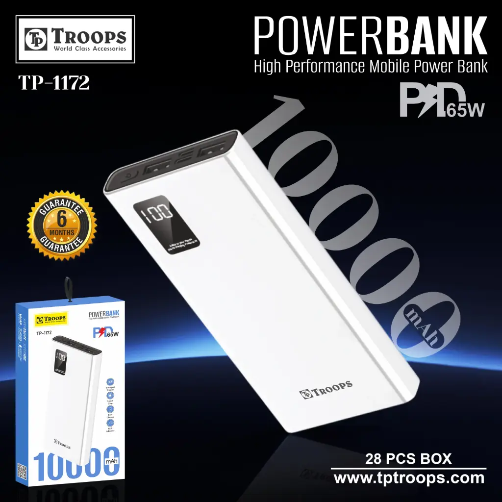 TP-1172  65W PD 10000MAH PO BAND 6M GRNTY