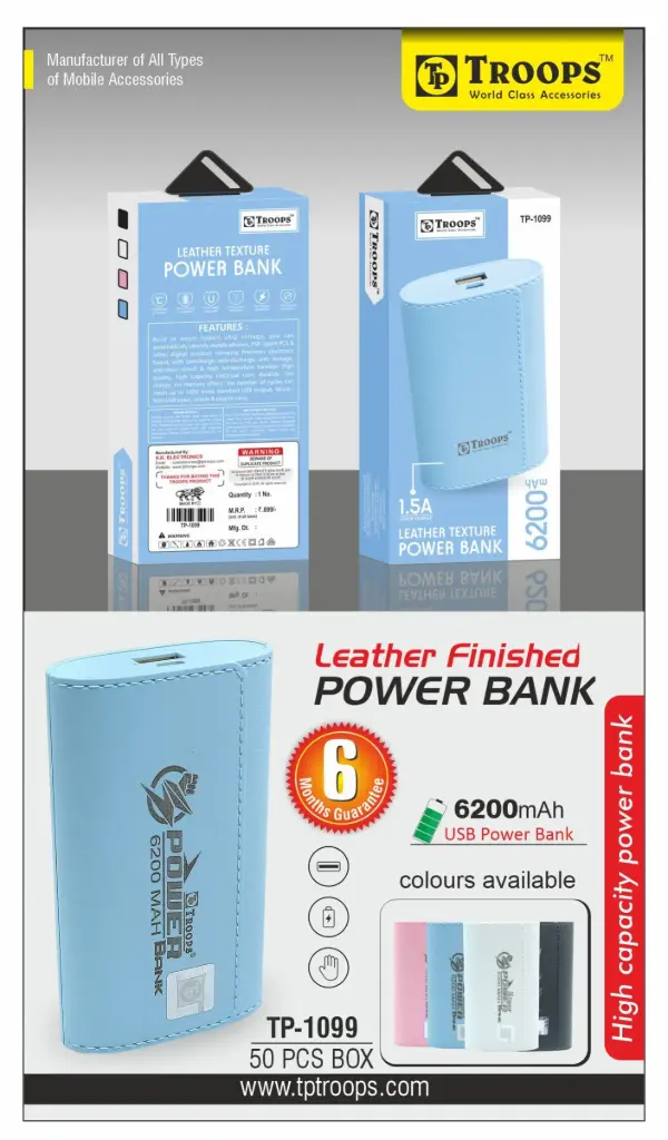 TP-1099 CLOSE  6200MAH PO BK NO WRANTY