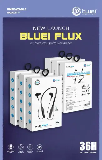 Blue i-Flux BT Neckband (30hrs Playtime)