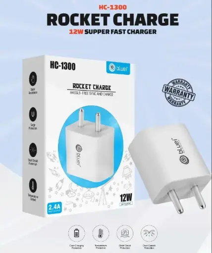 Bluei-HC-1300 Rocket Charge (2.4A 12W) With Micro Cable