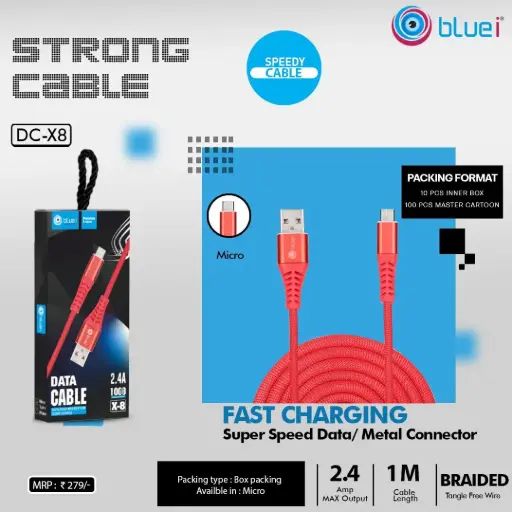 Bluei-DC-X8 (Micro) Metal Cable