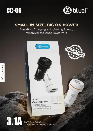 Bluei-CC-06 Car Charger (3.1A with wire)