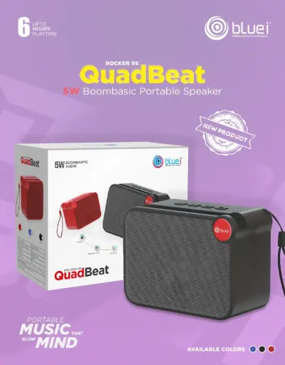 Bluei-Rocker R6 QuadBeat BT Speaker