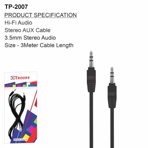 TP-2007  AUX 3MTR BLACK