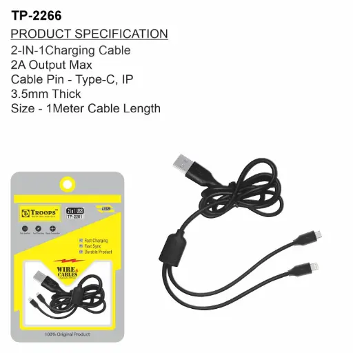 TP-2266 CLOSE  USB+2IN1 iOS+TYPE C CABLE
