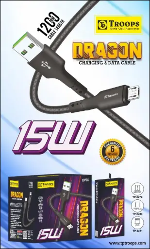 TP-2280  15W USB+TYPE C CABLE 6M GRNTY