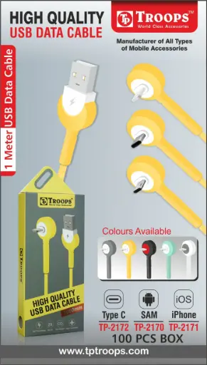TP-2170 CLOSE  USB+S3 1MTR MIX COLOUR WIRE