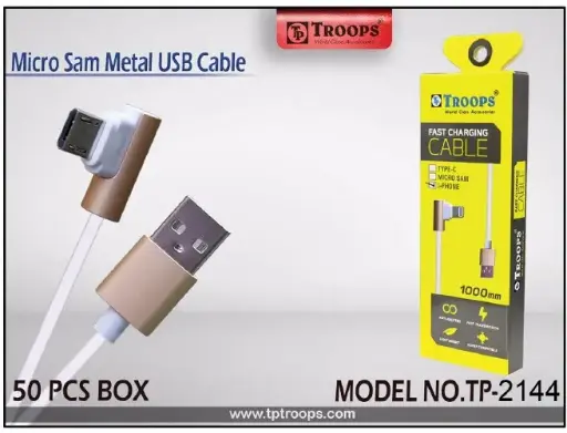 TP-2144 CLOSE  USB+S3 1MTR GOLD&BLACK METAL