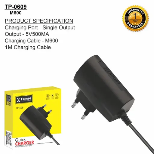 TP-0609 CLOSE  QUICK CHARGER M600 1Y GRNTY