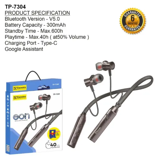 TP-7304  40H EON WIRELESS NECKBAND 6M GRNTY