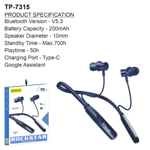 TP-7315  50H ROCKSTAR WIRELESS HEADSET NO GRNTY