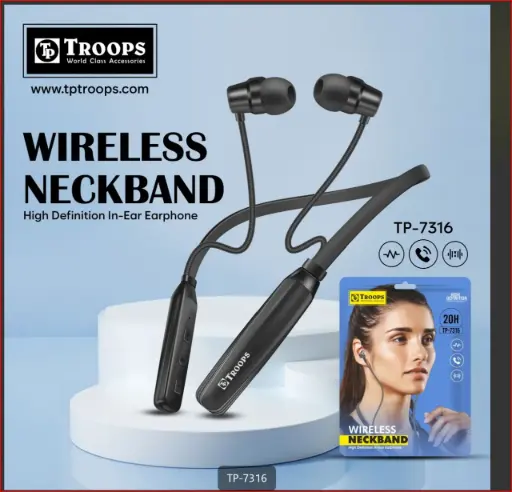 TP-7316  40H WIRELESS NECKBAND POLY PACK NO GRNTY