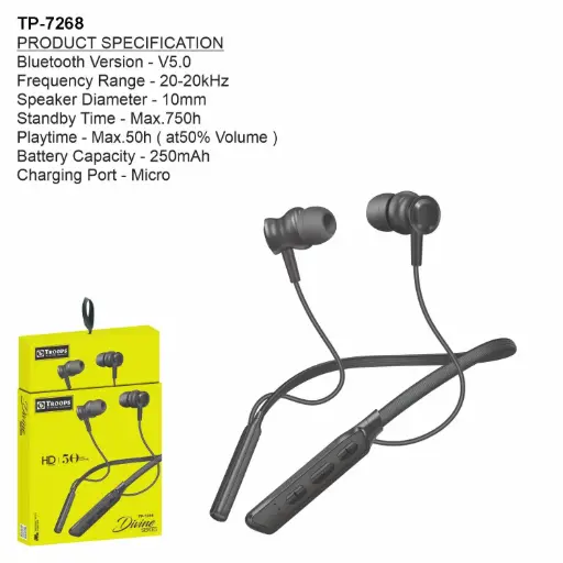 TP-7268 CLOSE  50H DIVINE SERIES WIRELESS NECKBAND NO GRNTY