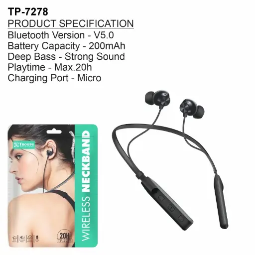 TP-7278 CLOSE  WIRELESS NECKBAND POLY PACK NON GRNTY