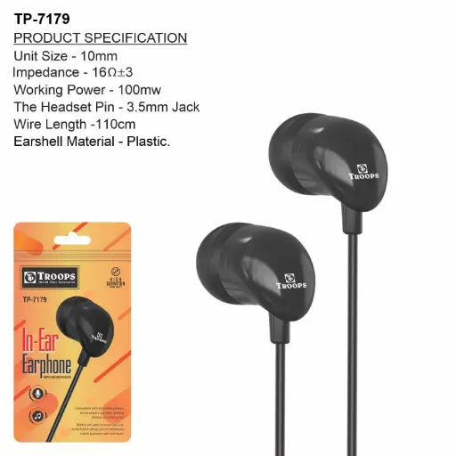 TP-7179  IN-EAR EARPHONE WITH MICROPHONE