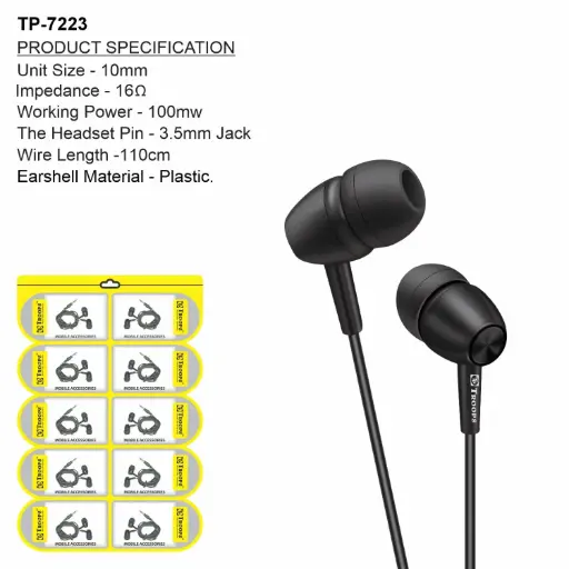 TP-7223  MP3 MUSIC SOUND EARPHONE