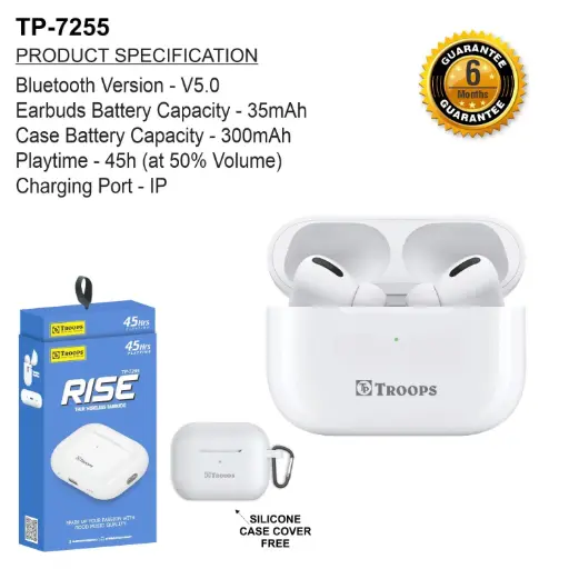 TP-7255  AIRPOD PRO 5TH GEN RISE TWS 6M GRNTY