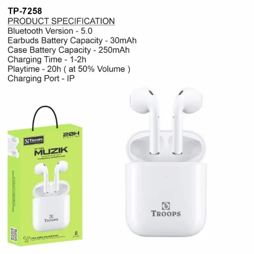 TP-7258  20H MUZIK TRUE WIRELESS EARPODS I12