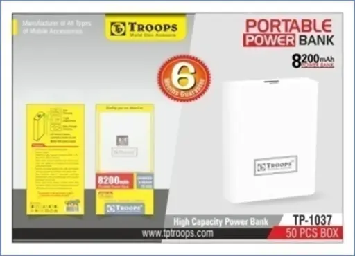 TP-1037 CLOSE  8200MAH PO BK 6M WRANTY