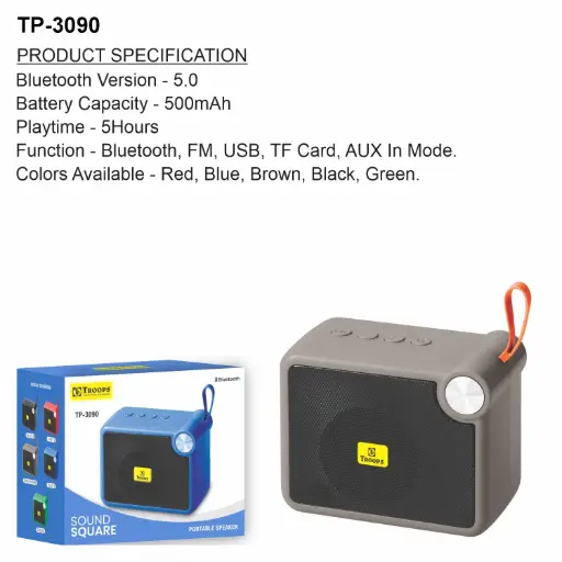 TP-3090  PORTABLE BT A019 SPEAKER NO GRNTY
