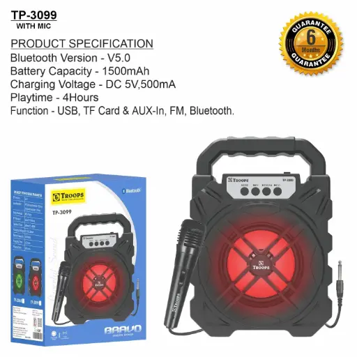 TP-3099  BRAVO WIRELESS SPK WITH WIRED MIKE