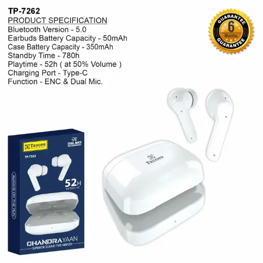 TP-7262 CLOSE  WIRELESS BLUETOOTH ECOMM J171 TWS 7262 FG